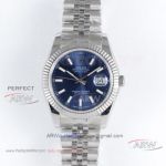 Perfect Replica Rolex Datejust 41 Fluted Bezel Jubilee Bracelet Blue Index Dial Swiss 2836 Watch